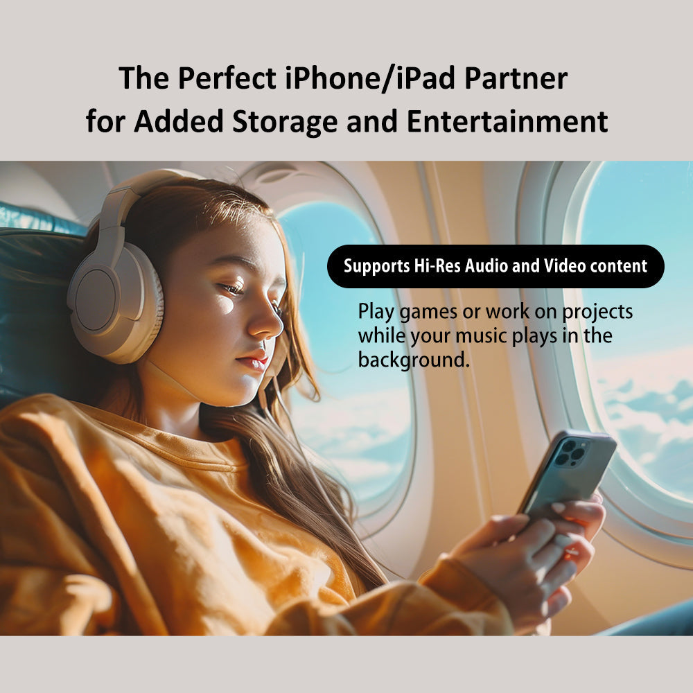 iXflash 1TB Lightning & USB A 3.2 Photo Stick Flash Drive for iPhone, iPad, Mac, & PC - Space Gray