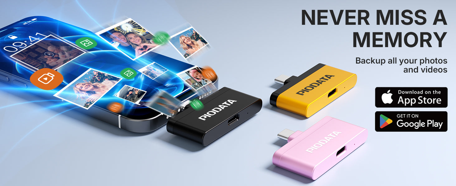 iXflash Q Micro SD card reader w/USB C in Black & Yellow, auto-backup