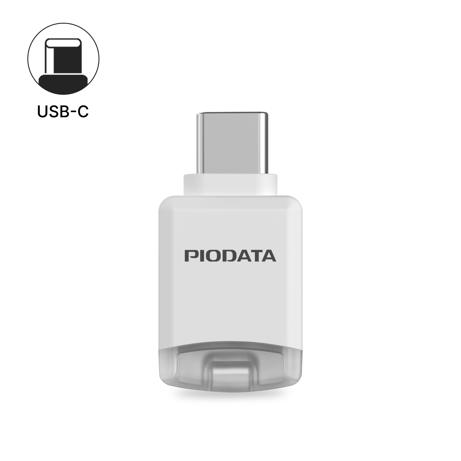 iXflash Q mini Micro SD card reader w/USB-C in White, auto-backup and Extended Video Recording for iPhone, iPad & Android